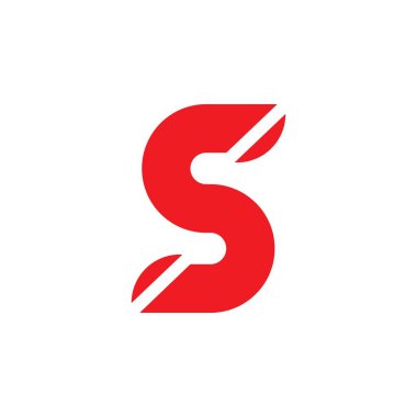 S harfi logo tasarım vektörü