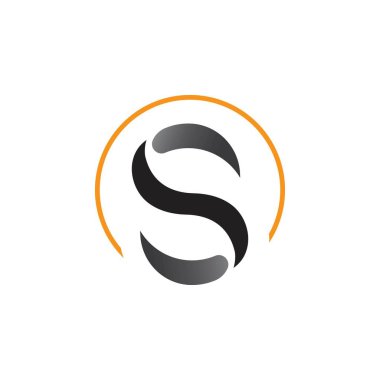 S harfi logo tasarım vektörü