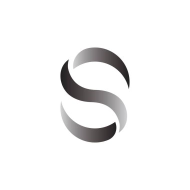 S harfi logo tasarım vektörü