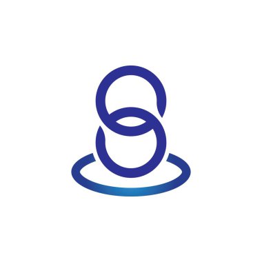 S harfi logo tasarım vektörü