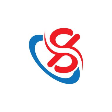 S harfi logo tasarım vektörü