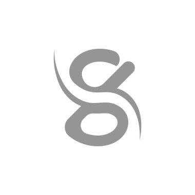 S harfi logo tasarım vektörü