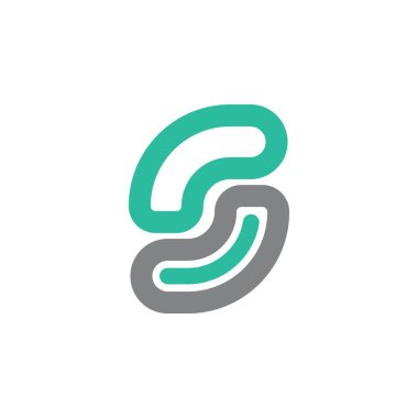S harfi logo tasarım vektörü