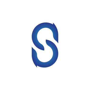 S harfi logo tasarım vektörü