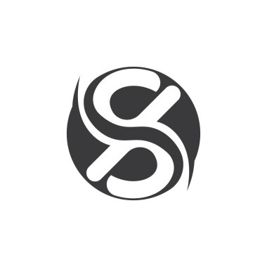 S harfi logo tasarım vektörü