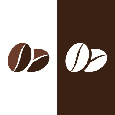 kahve çekirdeği simgesi vektör çizimi şablonu