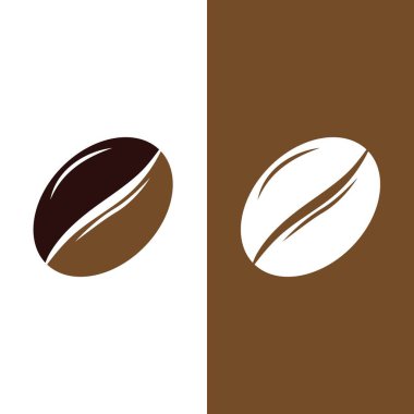 kahve çekirdeği simgesi vektör çizimi şablonu