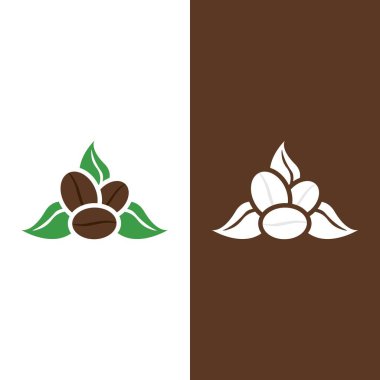 kahve çekirdeği simgesi vektör çizimi şablonu