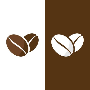 kahve çekirdeği simgesi vektör çizimi şablonu
