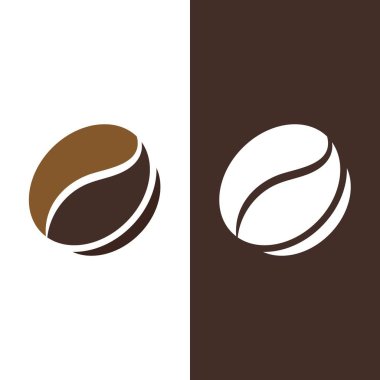 kahve çekirdeği simgesi vektör çizimi şablonu