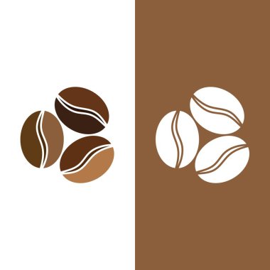 kahve çekirdeği simgesi vektör çizimi şablonu