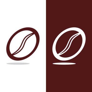 kahve çekirdeği simgesi vektör çizimi şablonu