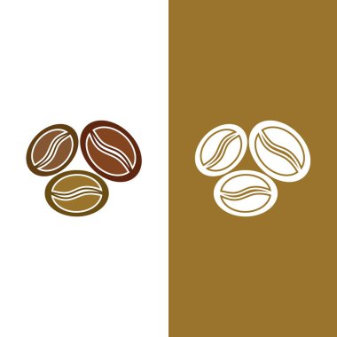 kahve çekirdeği simgesi vektör çizimi şablonu