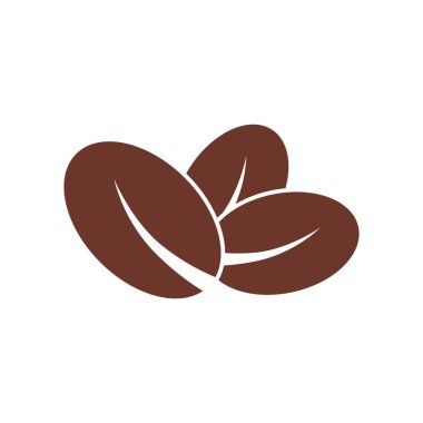 kahve çekirdeği simgesi vektör çizimi şablonu