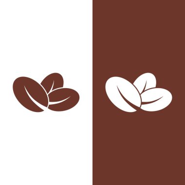 kahve çekirdeği simgesi vektör çizimi şablonu