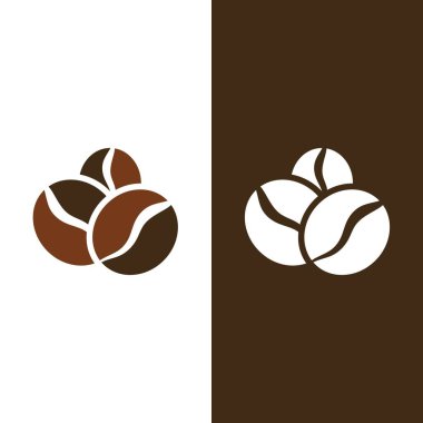 kahve çekirdeği simgesi vektör çizimi şablonu