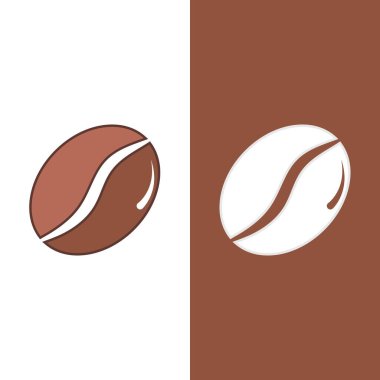 kahve çekirdeği simgesi vektör çizimi şablonu