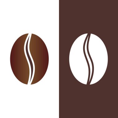 kahve çekirdeği simgesi vektör çizimi şablonu