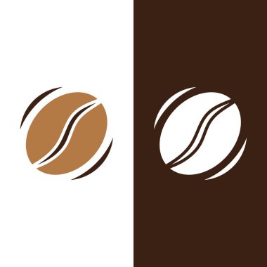 kahve çekirdeği simgesi vektör çizimi şablonu