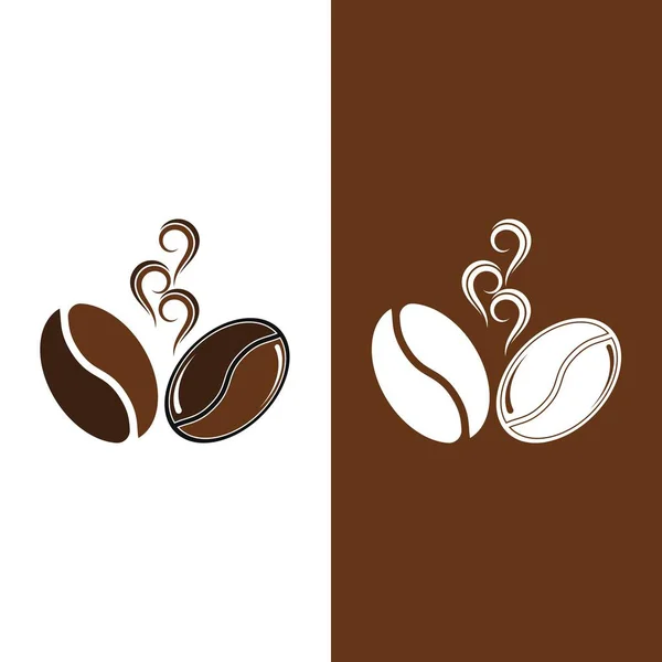 Coffee Bean Icon Vector Illustration Template — Stock Vector