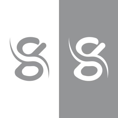 S harfi logo tasarım vektörü