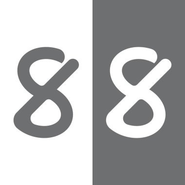 S harfi logo tasarım vektörü