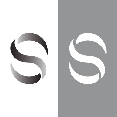 S harfi logo tasarım vektörü