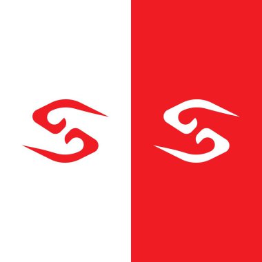 S harfi logo tasarım vektörü