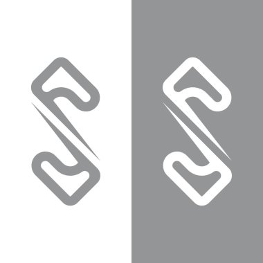 S harfi logo tasarım vektörü