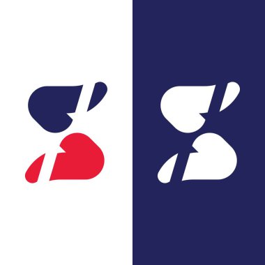 S harfi logo tasarım vektörü