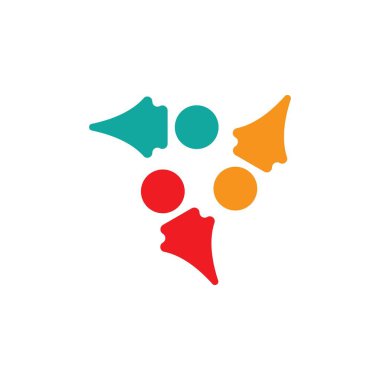 Topluluk, ağ ve sosyal simge tasarım şablonu