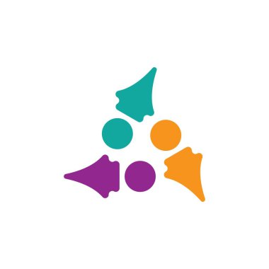 Topluluk, ağ ve sosyal simge tasarım şablonu