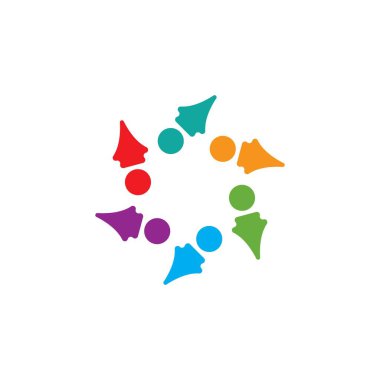 Topluluk, ağ ve sosyal simge tasarım şablonu