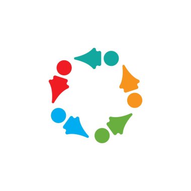 Topluluk, ağ ve sosyal simge tasarım şablonu