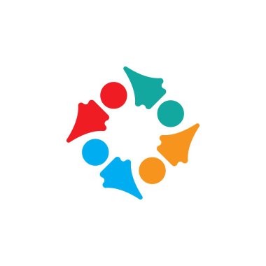 Topluluk, ağ ve sosyal simge tasarım şablonu