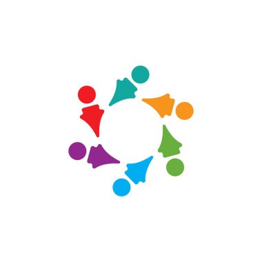 Topluluk, ağ ve sosyal simge tasarım şablonu