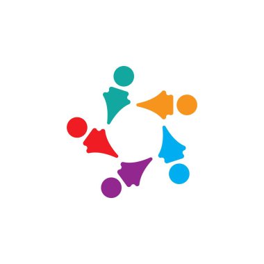 Topluluk, ağ ve sosyal simge tasarım şablonu