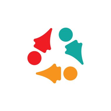 Topluluk, ağ ve sosyal simge tasarım şablonu