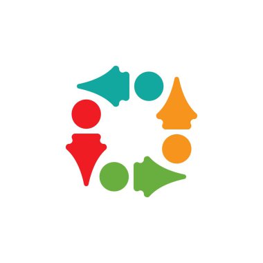 Topluluk, ağ ve sosyal simge tasarım şablonu