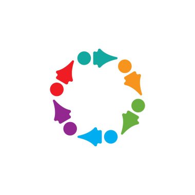 Topluluk, ağ ve sosyal simge tasarım şablonu