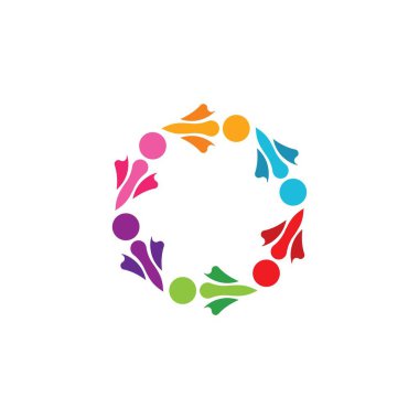 Topluluk, ağ ve sosyal simge tasarım şablonu