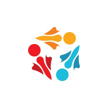 Topluluk, ağ ve sosyal simge tasarım şablonu