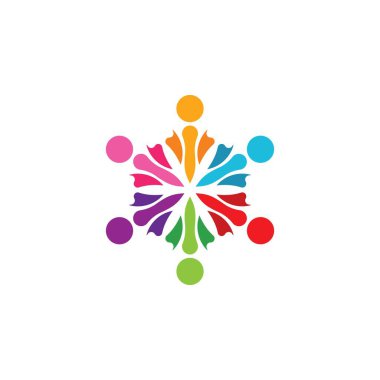 Topluluk, ağ ve sosyal simge tasarım şablonu