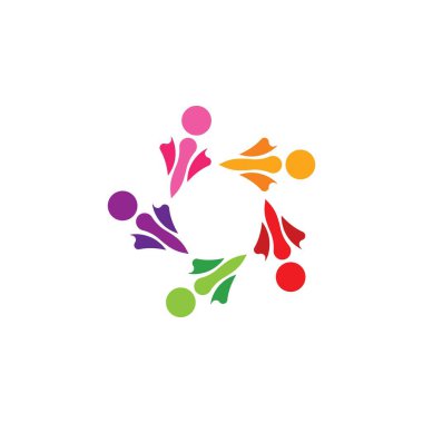 Topluluk, ağ ve sosyal simge tasarım şablonu