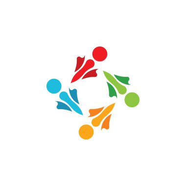 Topluluk, ağ ve sosyal simge tasarım şablonu