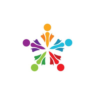 Topluluk, ağ ve sosyal simge tasarım şablonu