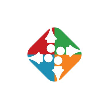 Topluluk, ağ ve sosyal simge tasarım şablonu