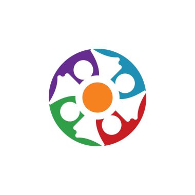 Topluluk, ağ ve sosyal simge tasarım şablonu