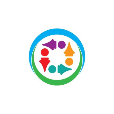 Topluluk, ağ ve sosyal simge tasarım şablonu