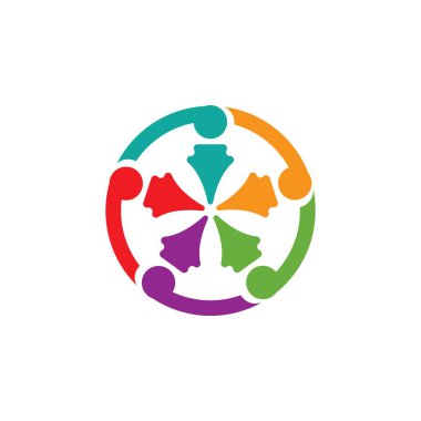 Topluluk, ağ ve sosyal simge tasarım şablonu